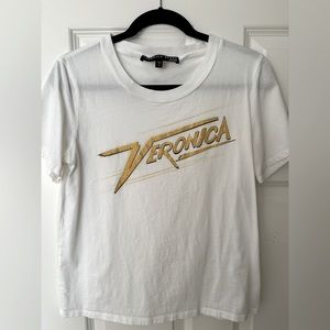 Veronica Beard Rhinestone Graphic Tee